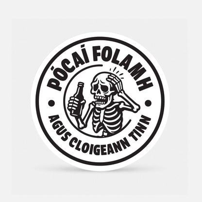 Pócaí Folamh agus Cloigeann Tinn - Sticker