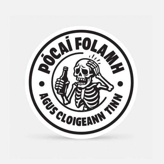 Pócaí Folamh agus Cloigeann Tinn - Sticker